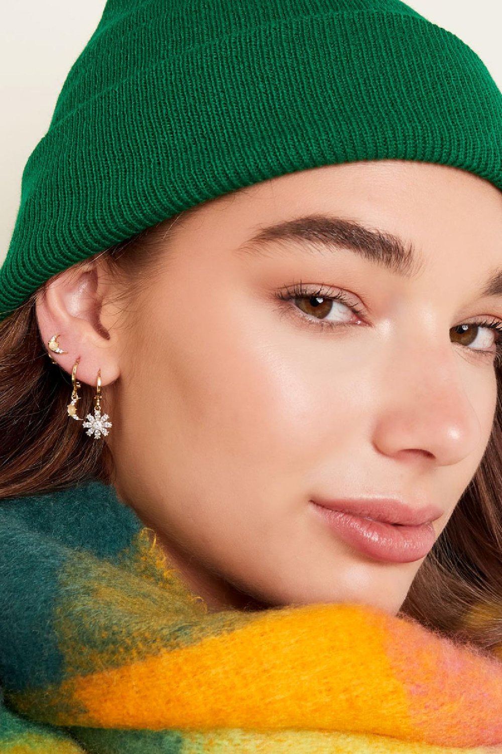 Earrings flower - Sparkle collection Gold Color Copper h5Picture3